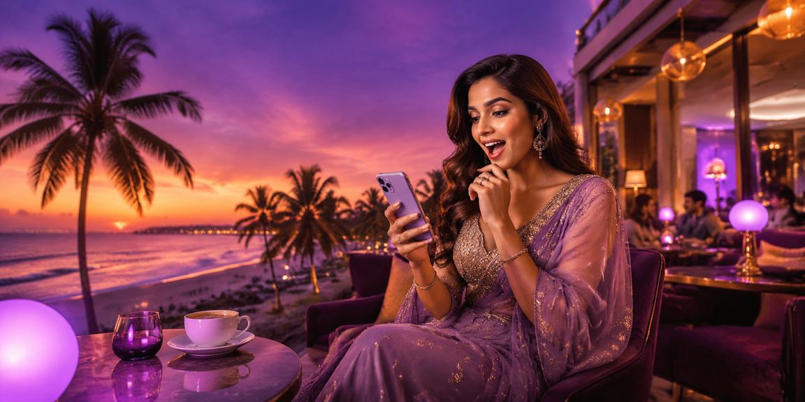 Mobile payments and betting on beach in Goa with Bollywood ambiance